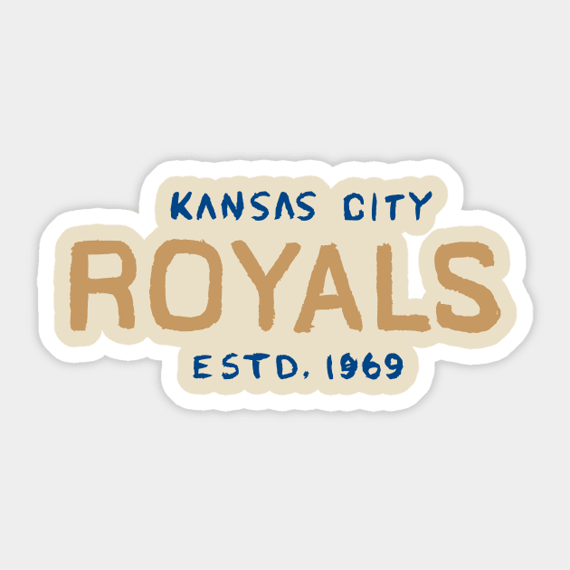 Kansas City Royaaaals 05 Sticker by Very Simple Graph